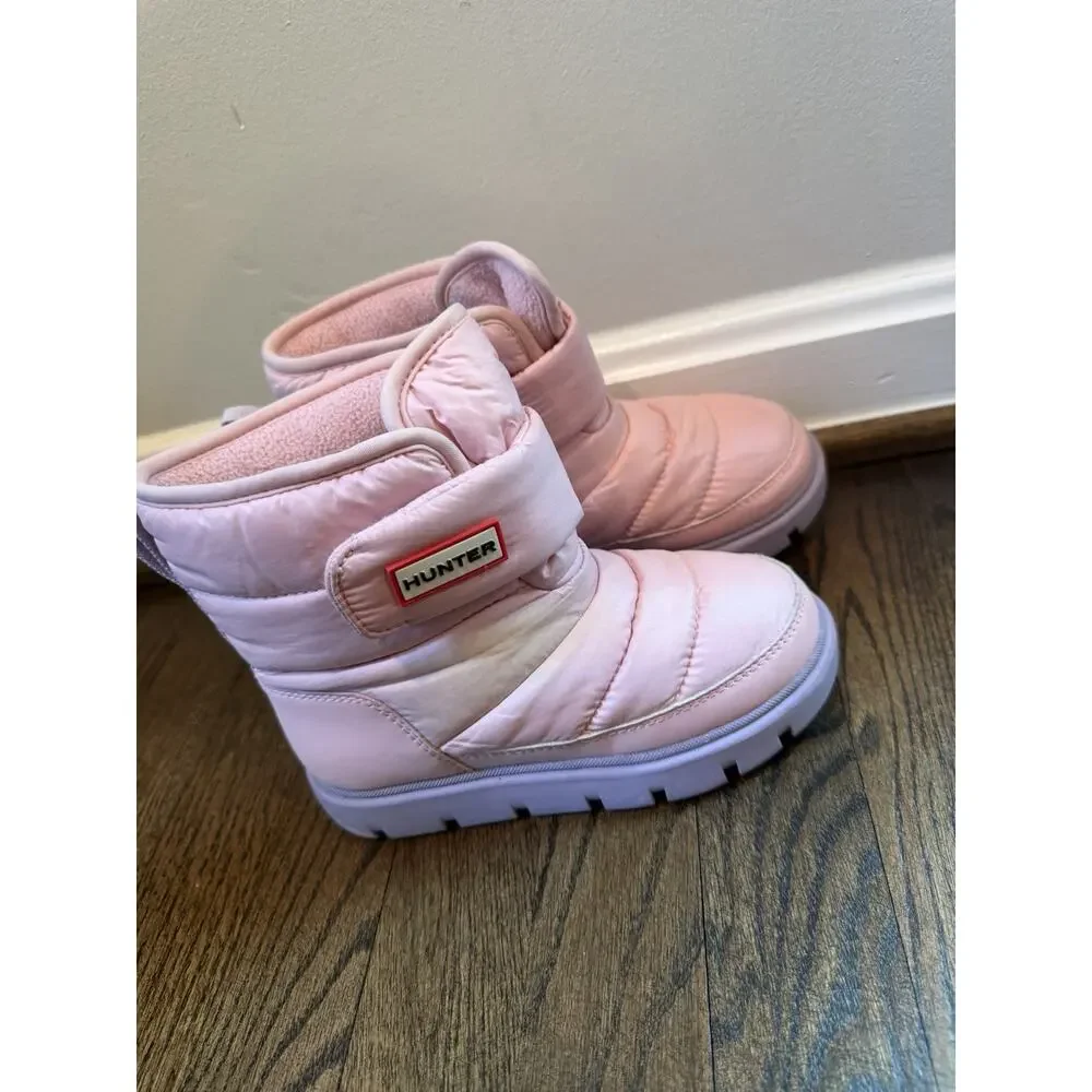 Hunter Kids Comfy Little Girls Insulated Snow Boots Pink Sz 12c NEW With Marks